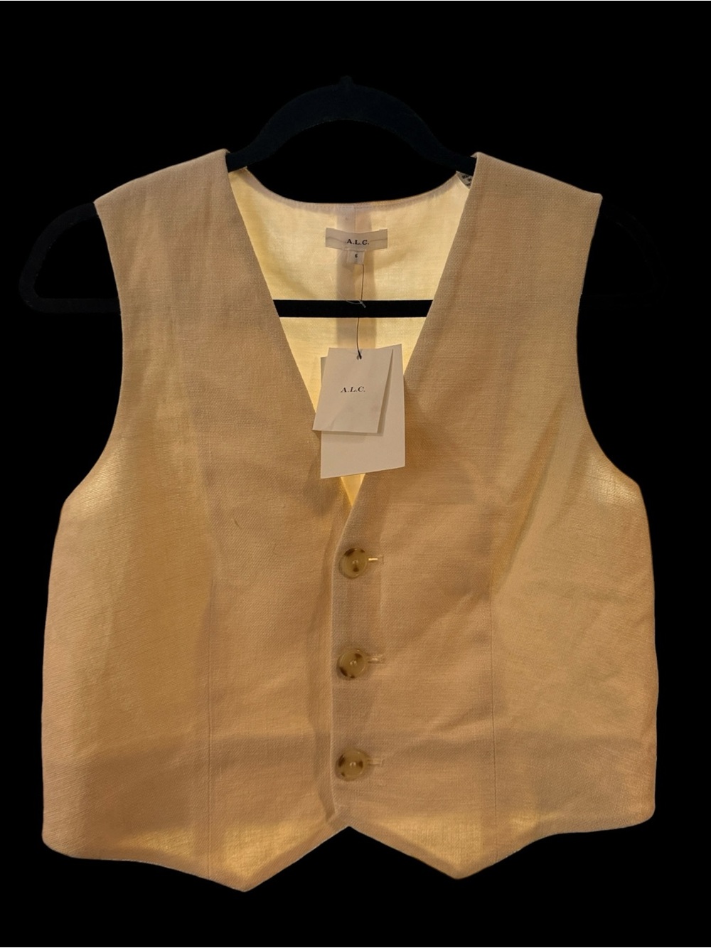 ALC Vest Linen Blend Size 6 NWT - Picture 4 of 4